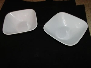 "Juego de 2 cuencos cuadrados de cereales para sopa Corelle Winter Frost blancos 6,25"" ESTADO USADO" - Imagen 1 de 8