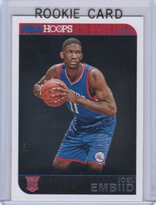 JOEL EMBIID ROOKIE CARD 2014 NBA Hoops Basketball PHILADELPHIA 76ERS $$ RC! - Image 1 of 2