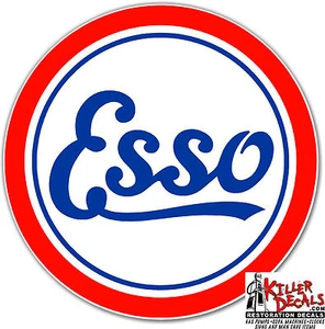 (ESSO-1) 6" ESSO GAS PUMP GASOLINE OIL DECAL 1926-33 - Picture 1 of 1
