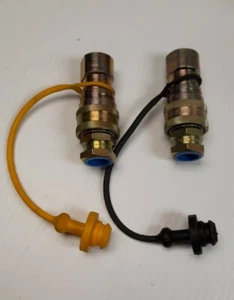 Parker 60 Series Hydraulic Hose Quick Coupler Set H3-62  H3-63 NOS with Plugs - Picture 1 of 10