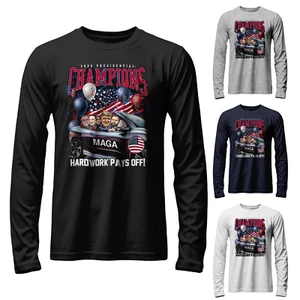 Donald Trump 47th Presidential Champion 2024 Unisex Long Sleeve Shirt - Picture 1 of 7