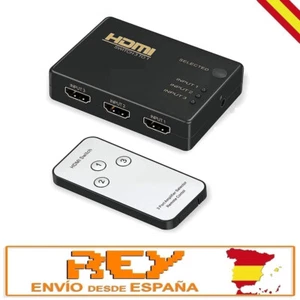 HDMI Switch 3 en 1 Full HD 1080p con Mando a Distancia Entrega 24-48H v659 - Imagen 1 de 8