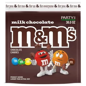 M&M'S Chocolate Candy, Milk Chocolate, Party Size, Candy Bulk for Holiday Gifts, - Picture 1 of 3