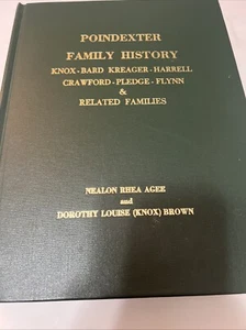 Poindexter Familiengeschichte Knox Bard, Kreager Harrell & verwandte Familien. HC 1995 - Bild 1 von 5