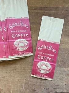 20 VTG Deadstock NOS Golden Dawn Hotel Restaurant Coffee Paper Bags, Brooklyn NY - Picture 1 of 7