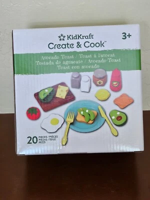 Juego de tostadas de aguacate de plástico de madera de 20 piezas Kidkraft Create & Cook Foto 1 de 4