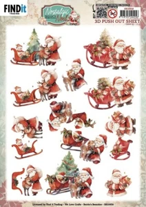 FIND IT TRADING - 3D PUSH OUT - NOSTÁLGICO NOEL - TRINEO DE NAVIDAD - Imagen 1 de 1