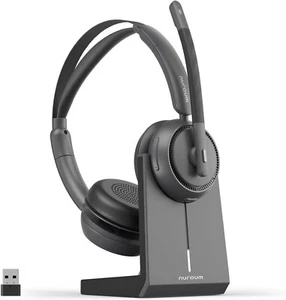Wireless Headset with Microphone, Noise Cancelling Mics for Work - Picture 1 of 7
