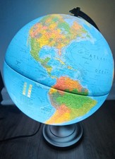 Replogle LED Lighted Scanglobe 12" Detailed Earth Globe w/steel base