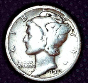 { 1919 Mercury Dime Rare Date - Picture 1 of 2