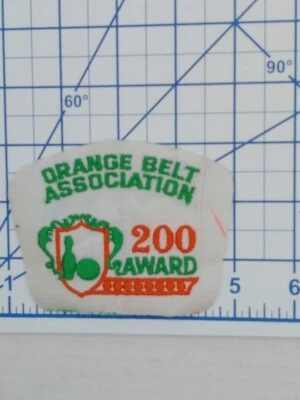 Orange belt association 200 Award Bowling Patch Vintage Iron on - Image 1 of 3