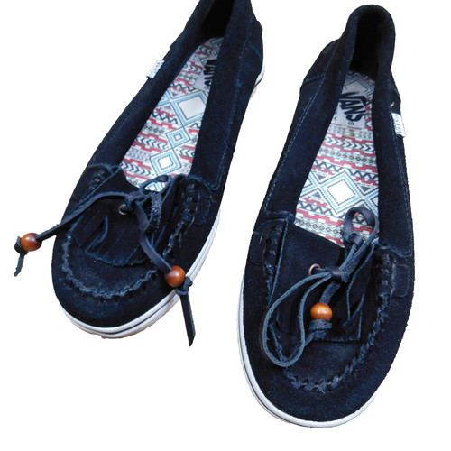 Mocassino Vans slip on in pelle nero scarpe Mikalah carriera casual comfort donna 5 5