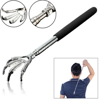 Portable EAGLE CLAW / RAKE Back Scratcher Metal Extending Massager Telescopic UK