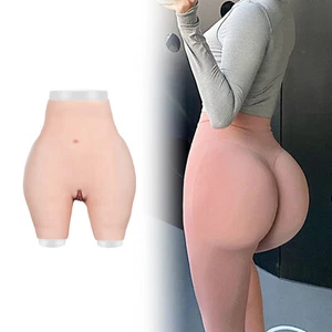 Silicone Pant Fake Vagina Panty Hip Up Buttock Thick Shaping Pants Crossdresser - Picture 1 of 13