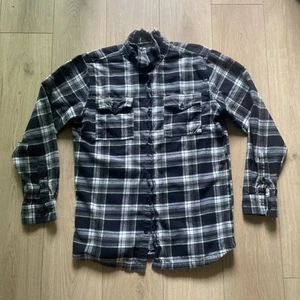 Metal Mulisha Flannel Button Down Shirt Mens Medium Embroidered Skull - Picture 1 of 14