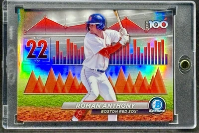Roman Anthony RARO REFRACTOR NOVATO BOWMAN CROMO TARJETA DE INVERSIÓN SSP COMO NUEVO Foto 1 de 2