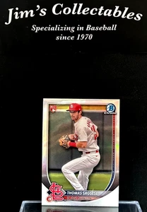 2025 Bowman #57 Thomas Saggese Bowman Chrome Red Rookie Logo - Picture 1 of 2