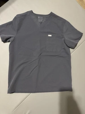 FIGS Men’s  Leon Pocket Scrub Top - Charcoal Gray - Size M Worn Once - Image 1 of 4