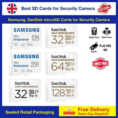 Best microSD Cards for CCTV & Security Cameras – Samsung PRO & SanDisk Endurance - Image 1 of 4
