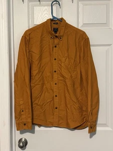 Camisa J CREW Prenda Teñida Para Hombres Grande Manga Larga Delgada Desacogida Bolsillo Botón Usada en Excelente Condición - Imagen 1 de 3