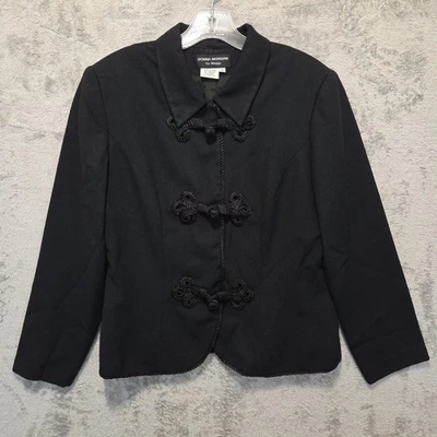 Donna Morgan For Maggy Blazer Womens Tag Size 12 Black Business Formal - Image 1 of 4