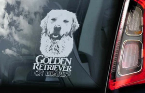 GOLDEN RETRIEVER Car Sticker, Dog On Board Gun Dog Window Sign Bumper Decal - V7 - Picture 1 of 1