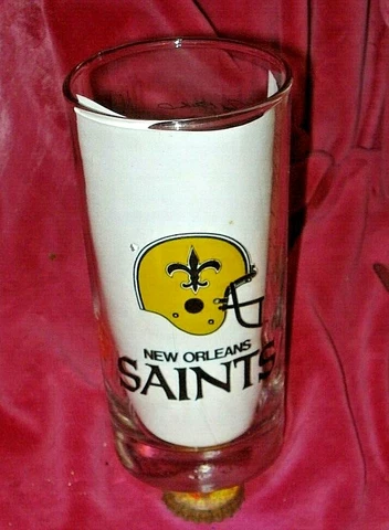NEW ORLEANS SAINTS 1989 FAC SIGNATURES GLASS NFL FOOTBALL Cover
