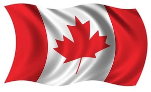 Pegatina de vinilo con bandera ondulada canadiense VAR - Imagen 1 de 1