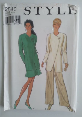 STYLE #2540 MISSES SIZES 8-10-12-14-16-18 JACKET SKIRT & PANTS PATTERN UNCUT - Image 1 of 3