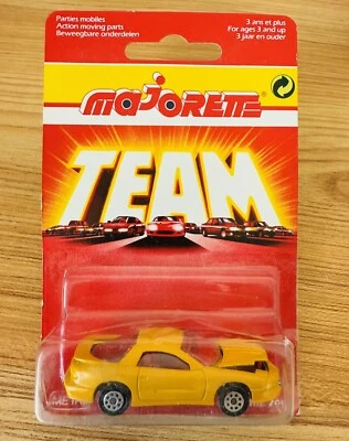 Majorette Die Cast #212 Pontiac Firebird Trans Yellow Orange 1980s Toy Sealed - Image 1 of 4