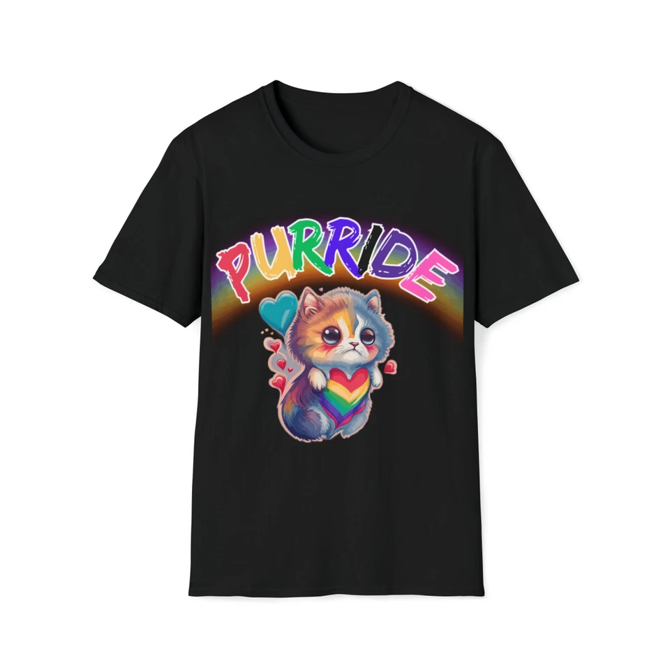 "LGBTQ+ PurrIde" Unisex Softstyle T-Shirt - Image 1 of 1