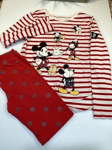 Girls Disney PJ Set With Mickey Mouse Size XL (12) Gap - Picture 1 of 5
