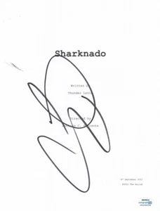 Ian Ziering signiert VOLLSTÄNDIGES Sharknado Filmskript AFTAL UACC RACC ACOA - Bild 1 von 3
