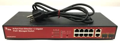 Interlogix 8-Port Fast Ethernet +2 Gigabit PoE+ Managed Switch NS2503-8P/2C USED - Image 1 of 4