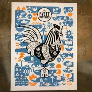 The Avett Brothers VIP Poster 12/30/2018 Charlotte NC Signed & Numbered #/65 A/E - Picture 1 of 1