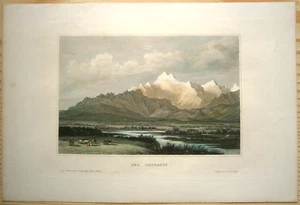 1841 Meyer print MOUNT ELBRUS, CAUCASUS, #18 - Imagen 1 de 1