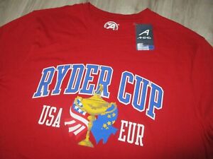 RYDER CUP 2020 USA MENS S SMALL AHEAD WHISTLING STRAITS GOLF T SHIRT RED NWT