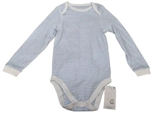 MARKS & SPENCER Boys Baby Grow Romper Blue/White Stripes Long Sleeve Age 6-7 Yrs - Picture 1 of 3