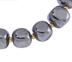 Pulsera de 2 terahercios piedra energética cuentas redondas unisex terahercios curación elástico - Imagen 1 de 7