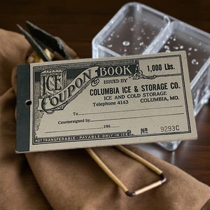 1950's Complete 1000 Lbs Ice Coupon Book Columbia, MO - Picture 1 of 5