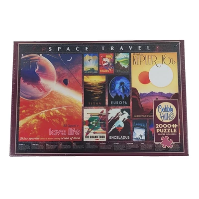 Cobble Hill Space Travel 2000 Piece Jigsaw Puzzle Poster Included NEW In Box - Image 1 of 4