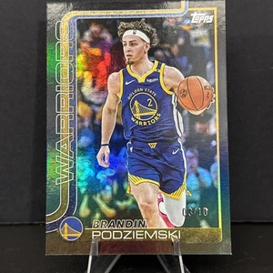 2025-26 Topps Baloncesto Brandin Podziemski 3/10 Lámina Negra #141 Warriors - Imagen 1 de 3