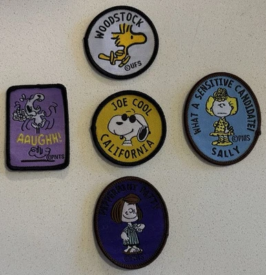 ( Set Of  5) PEANUTS SNOOPY- Embroidered Patch     **Sew On Only - Image 1 of 4