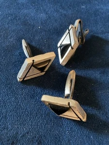 Vintage Cuff Links And Tie Clip Retro - Picture 1 of 5