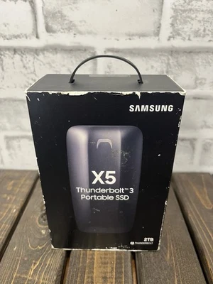 Disco duro externo portátil Samsung X5 Thuderbolt 3 SSD 2 TB MU-PB2T0B SELLADO Foto 1 de 4