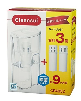 Mitsubishi Cleansui water purifier pot type cartridge 3 pieces - image 1 of 4