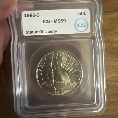 1986-D Statue Of Liberty Commemorative Half Dollar MS70 ICG - Image 1 of 4
