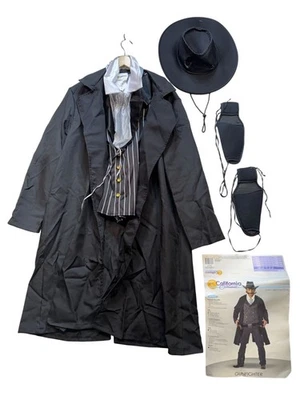California Costumes Adult Gunfighter Costume Set Medium Black Western Halloween - Image 1 of 4