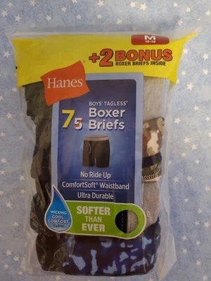 Cuecas boxer HANES masculinas médias sem etiqueta multicoloridas 7 pares novo/pacote aberto MU100 - Imagem 1 de 3