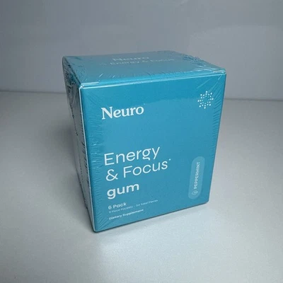 Neurogum Energy & Focus goma de cafeína hortelã-pimenta (9 peças x 6)(54 peças no total), Neuro Gum - Imagem 1 de 4